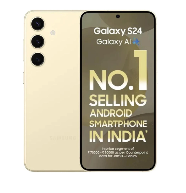 Samsung Galaxy S24 Exynos 5G (Amber Yellow, 256 GB) (8 GB RAM)